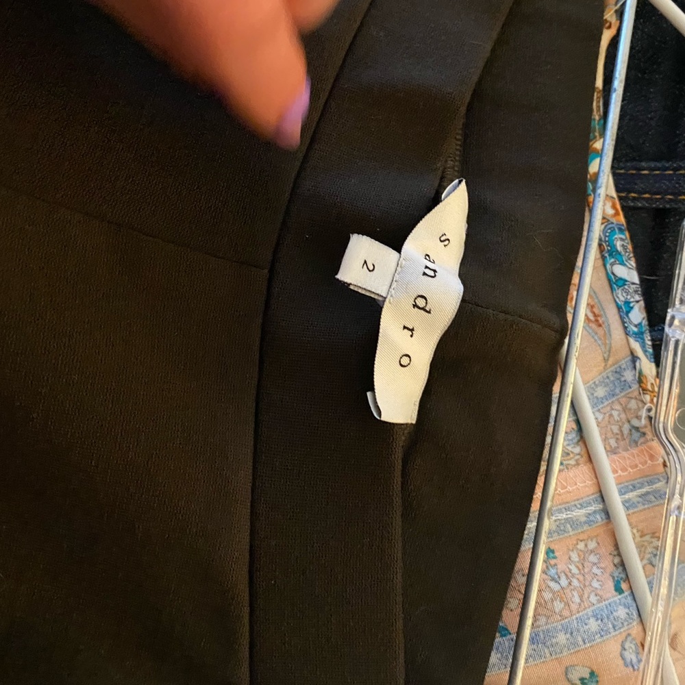 Sandro Ankle Zip Olive Green Leggings - Picture 6 of 8